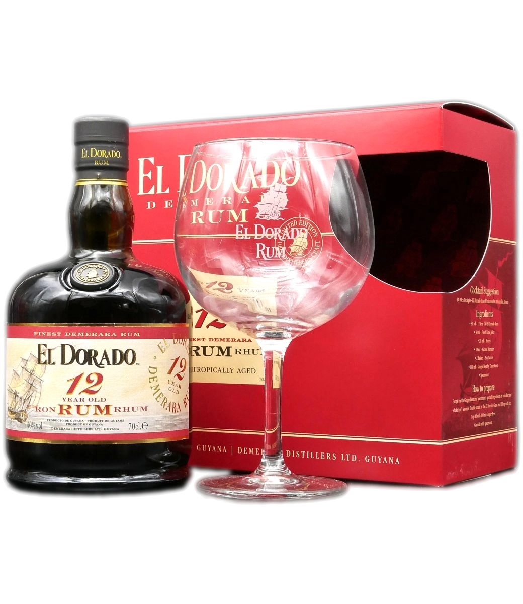 Rom El Dorado 12yo With Glass 70cl 0